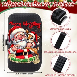 Lanties 6 Sets Manicure Sets Christmas Stocking Stuffers for Men Nail Clipper Kit Funny Christmas Gifts Box Women's Stocking Stuffers Mom Dad Gift for Him Her Wife Boyfriend