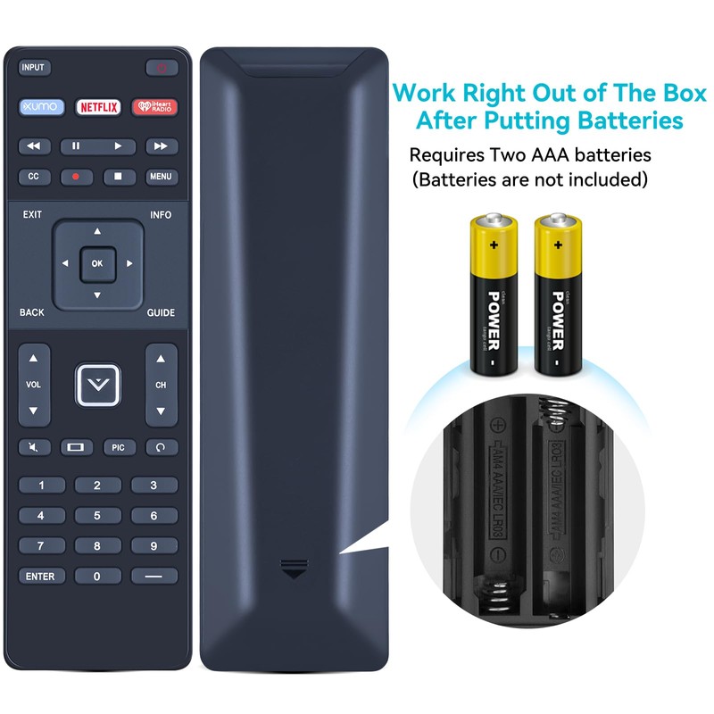 ZWP XRT122 Replacement Remote Control for VIZIO Smart TV D32-D1