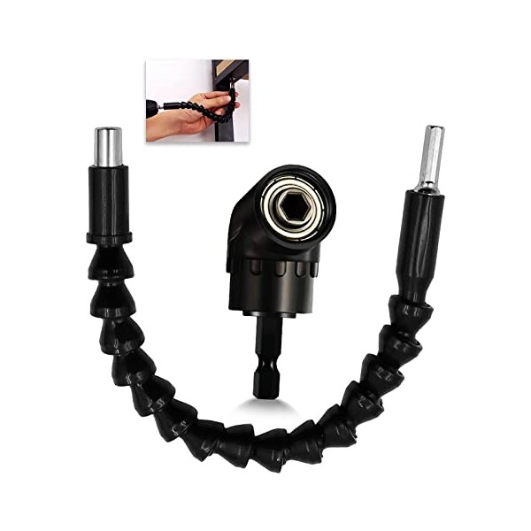 Drill Bit Extension Set for Confined Space-Right Angle Drill Attachment