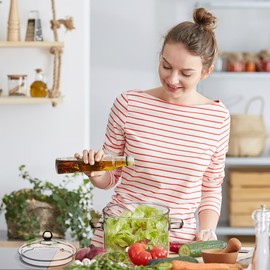 Hemoton Clear Glass Simmer Pot with Lid for Stovetop Potpourri, 1.3L/45 Fl Oz Borosilicate Glass Pots for Cooking on Stove, Cookware Stovetop Saucepan for Soup, Pasta, Milk, Fruit, Tea