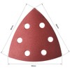TA-VIGOR 15Pcs 320 Grit Detail Sander Sandpaper, 6 Holes Sanding