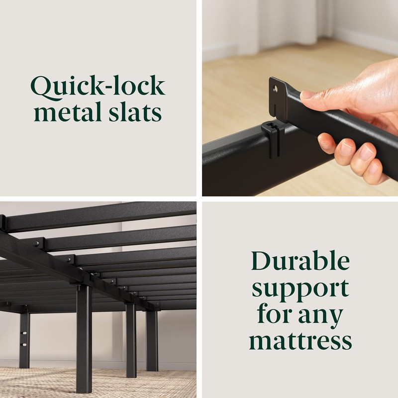 ZINUS 14 Inch Elias Metal Platform Bed Frame, Steel Support,