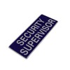 L-MAX Reflective Security Supervisor Badge with Hook and Loop (Large,