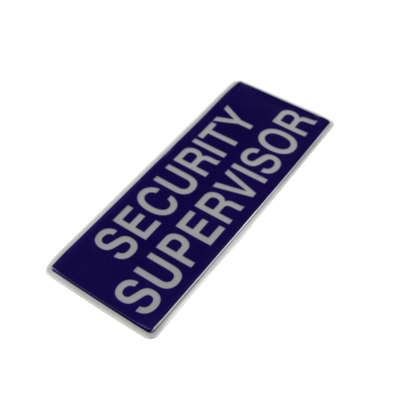 L-MAX Reflective Security Supervisor Badge with Hook and Loop (Large,