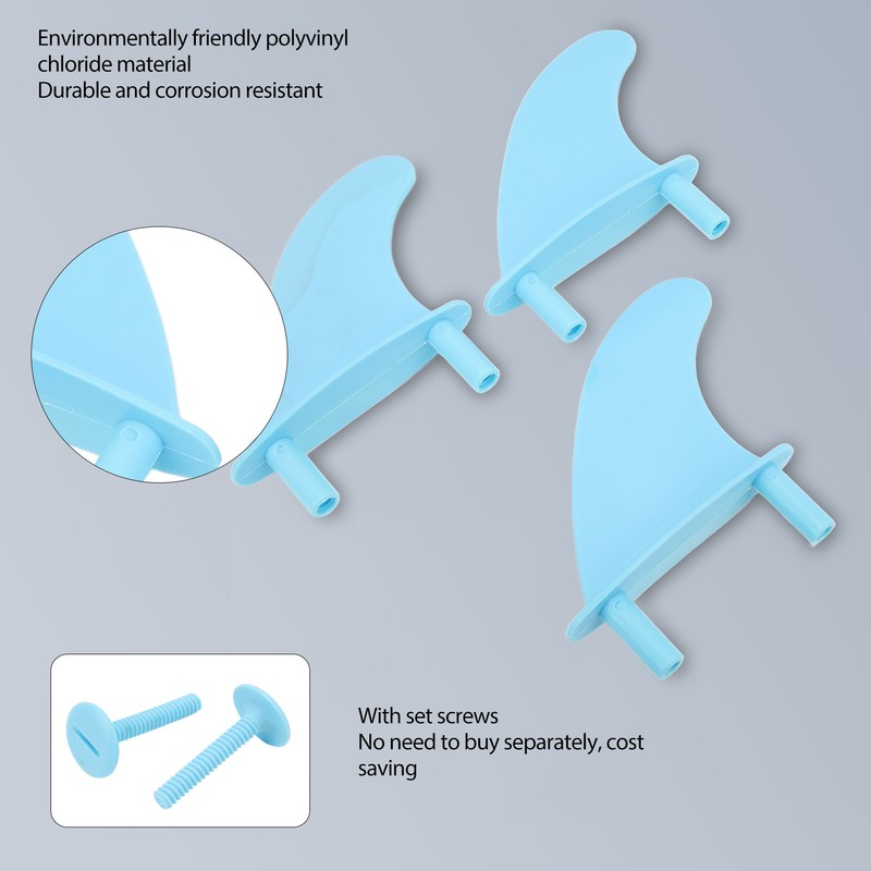 Surfboard Fins Soft Top Tri Fin Set PVC Plastic for