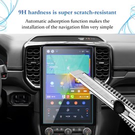 SKTU for 2024 2025 Ford Ranger Accessories Screen Protector 12 Inch for 2024 2025 Ford Ranger (Lariat/Raptor) Sync4 12-Inch Navigation Display Ford Ranger 2024 2025 Accessories [Tempered Glass, 9H Hardness, HD Clear]
