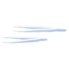 Vitlab Polymethylpenten Tweezers Pointed Elastic White 115mm Length Pack of 10