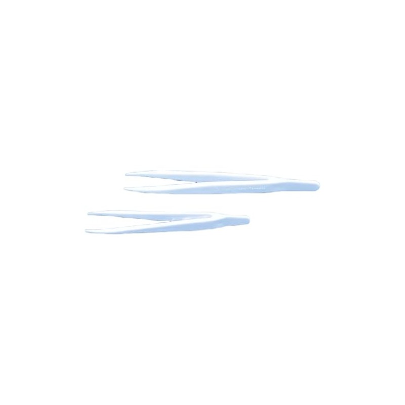 Vitlab Polymethylpenten Tweezers Pointed Elastic White 115mm Length Pack of