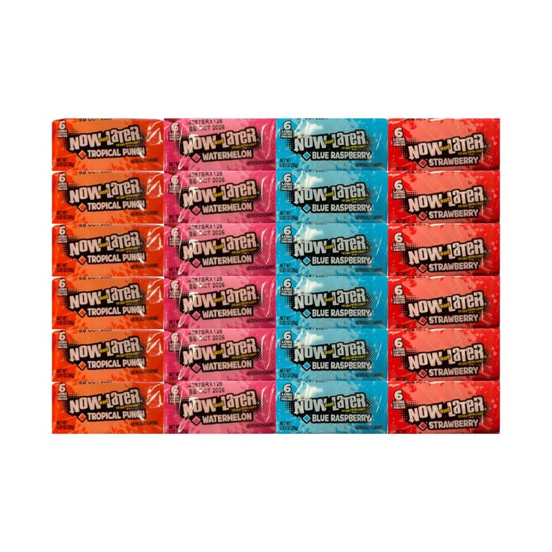 Generic Now and Later Taffy Candy, 6 Blue Raspberry, 6