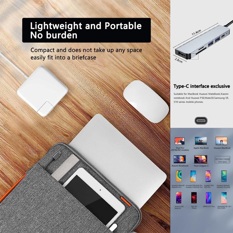 USB C Hub, Multi Port USB C Adapter for MacBook