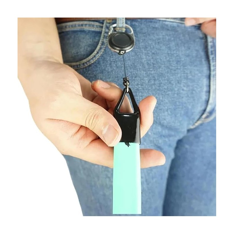 2 Pcs Retractable Lighter Clip Belt with Protective Cover, Lighter