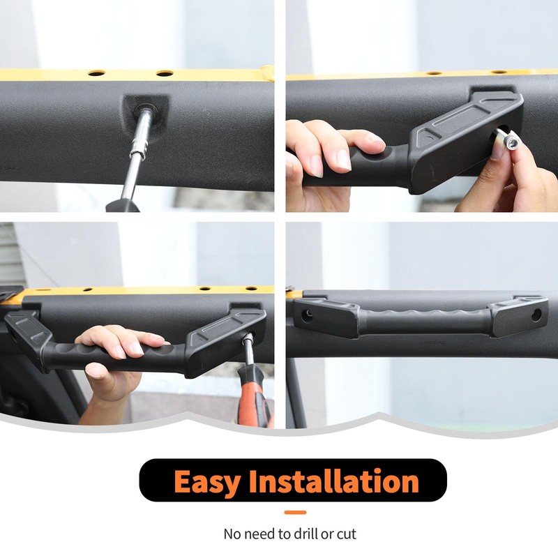 Rear Grab Handles Roll Grip Handle Bar Metal Interior Accessories