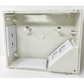 RiteAV Recessed Television Box with 2 Port HDMI Wall Plate- Conceals Power and Low Voltage Cabling Behind The Wall - White