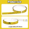 2Pcs Steel Self-Adhesive Measuring Tape, 78 Inch/200 cm Imperial and