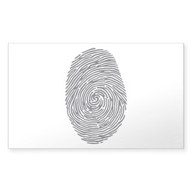 CafePress Fingerprint Rectangle Sticker Rectangle Bumper Sticker Car Decal