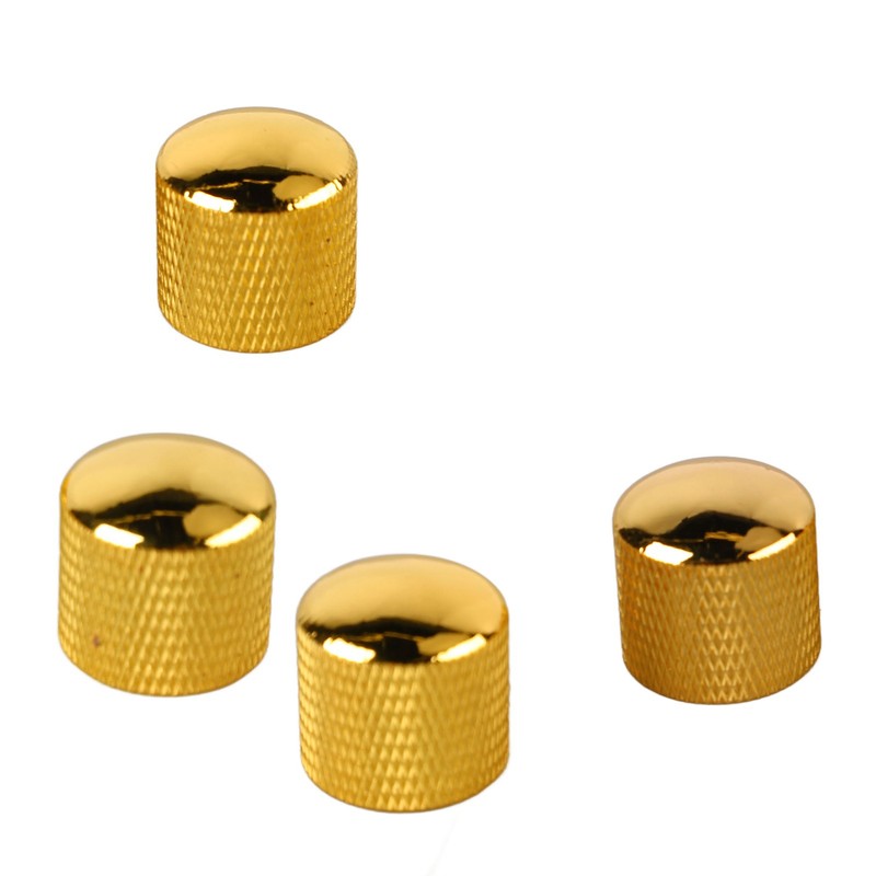 4Pcs Guitar Knob Metal Volume Tone Dome Control Knob Musical