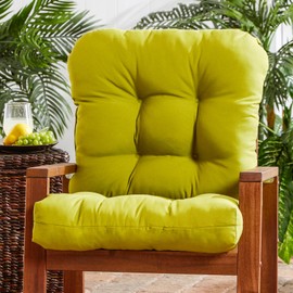 Greendale Home Fashions AZ4808-KIWI Lime 38'' x 21'' Outdoor Seat/Back Chair Cushion