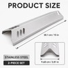 2-Pack Stainless Steel 15-Inch Grill Heat Tents for Gas Grill