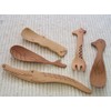 rattan craft animal spoon giraffe treat fork