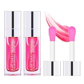 2PCS Lip Gloss Oil Set, Hydrating Lip Oil for Women, Moisturizing Lip Balm for Smooth Lip Lines, Nourishing Lip Treatment for Shiny Lips Essential Lip Care Products