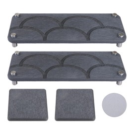 TTETTZ A Set of 4 Water Absorbent Diatomite Tray Diatomaceus Earth Kitchen soap Dish with Quick Drying Properties, Niuyichee Water Absorbing Stone Kitchen Bathroom Dish Hand soap Holde with Patterns