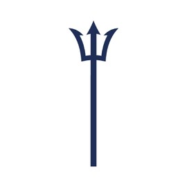 Tattwo.me 2 Week Waterproof Temporary Plant Tattoos - Trident - EU Compliant - Plant Based Ink - Tattoo Carrier Size: 5x5cm (P0011)