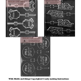 It's a Boy Lolly Chocolate Candy Mold, Baby Shower Soap Mold Baby Onesie Soap chocolate candy mold Mold With Molding Instruction