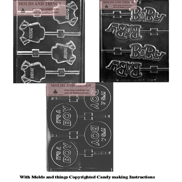 It's a Boy Lolly Chocolate Candy Mold, Baby Shower Soap