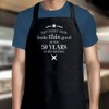 50th Birthday Apron Kitchen Cooking Gift for Him Her (Black)