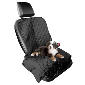 Furhaven Water-Resistant Quilted Universal Single Car Seat Protector Cover - Black, One Size