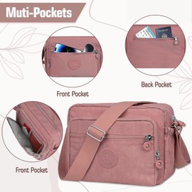 NEWIROVE Women's Cross-Body Bags Shoulder Bags Women Satchel Bag Messenger Bag Cross Over Body Bags Crossbody Bags for Women Lady, Shopping, Working and Travel,Pink