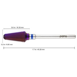 PANA Tornado Carbide 3/32" Shank Size - (Purple, Medium Grit) - Fast remove Acrylic or Hard Gel Nail Drill Bit for Manicure Pedicure Salon Professional or Beginner