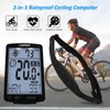 LIXADA 3 in 1 Wireless Bike Computer Multi Functional LCD