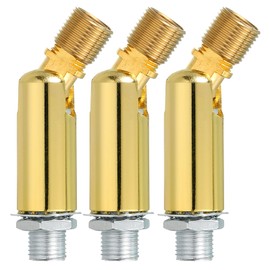 MECCANIXITY Sloped Ceiling Adapter, 180 Degree 46x15mm M10 Fine Thread Sloped Ceiling Light Fixture Adapter Kit for Ceiling Pendant Light Chandelier Track Suspend(Bright Gold, Pack of 3)