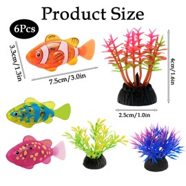 3 Pcs Robot Fish, Reusable Robotic Fish Bath Toy, Electronic Fish Suitable for Bathtubs, Pets, and Baby Bath Toys (Yellow, Orange, Red)