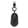 NGS SIN Black Optical Mouse 1000dpi and Retractable USB Cable