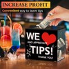 Tip Jar for Bartender Acrylic Tip Box for Money Suggestion