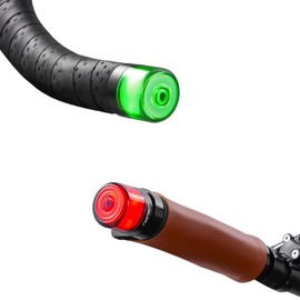 ACRUNU Bike Handlebar End Lights- 7 Color Options End Plug USB-C Rechargeable Light for Road & Mountain Bicycles| 18-25mm Compatible | Waterproof & Lightweight | Tool-Free Installation