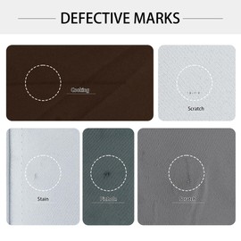 KGORGE Short Blackout Curtains 36 Inches Long, Rod Pocket Room Darkening Window Drapes/Valance for Kitchen Bedroom Office, Mocha, 2 Panels, 42 x 36 Inch, Minor Blemishes Usability Intact