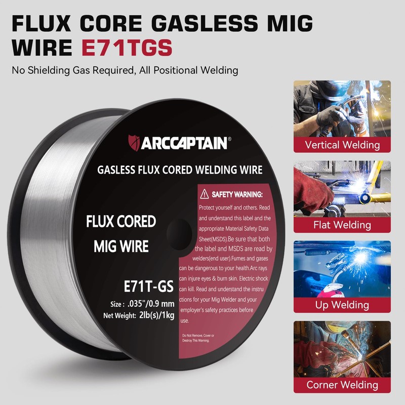 ARCCAPTAIN Flux Core Welding Wire .035, Flux Core Welding Wire