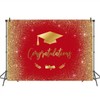 Mocsicka Congratulate Graduation Backdrop Class of 2025 Golden Glitter Bokeh