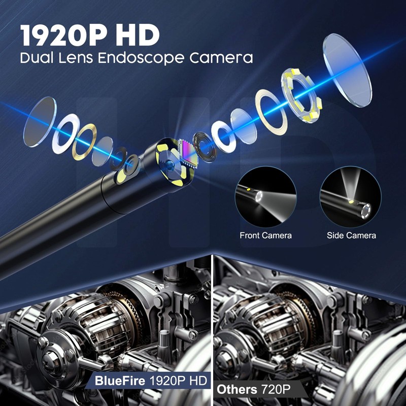 TURNRISE 3.5m Endoscope with 4.3 Inch Screen and Dual Cameras