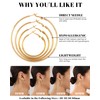 JEMARA Gold Hoop Earrings for Women Hypoallergenic Stainless Steel Large