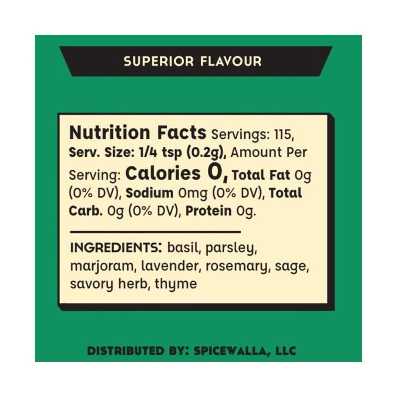 Spicewalla Herbs De Provence 1.0 oz | Non-GMO, Gluten Free,