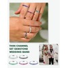 RANDES Red Ruby Ring Sterling Silver Band Rings for Women