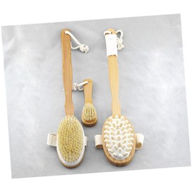 MERRYHAPY Natural Bristle Body Brush Set 3 Pcs Skin Exfoliator Brush for Enhancement
