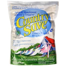 Country Save Oxygen Bleach Powder - Color Safe Laundry Whitener - Hypo-Allergenic Powder Cleaner for Whites and Colored Garments - Resealable Pack, 2.5 lbs