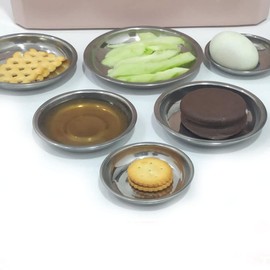 esowemsn 10PCS Stainless Steel Sauce Dishes Mini Appetizer Serving Plates 3inch Round Seasoning Dishes Sushi Dipping Bowl for Home Kitchen Restaurant