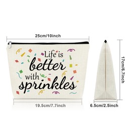 Sazuwu Inspirational Friendship Quotes Makeup Bag Motivational Birthday Gifts for Women Cosmetic Bag Positive Gifts for Coworkers Travel Toiletry Bag