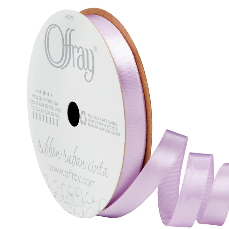Offray 151073 3/8" Wide Single Face Satin Craft and Decorative
